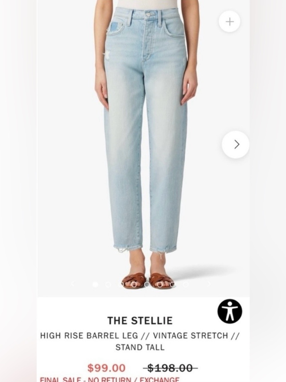 The Stellie High Rise Barrel Joe’s Jeans | Size 28